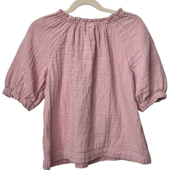 Gap Kids Pink Short Sleeve 100% Cotton Clip Dot Shirt. Youth Medium. 8-9. 8. 9. - Picture 2 of 7